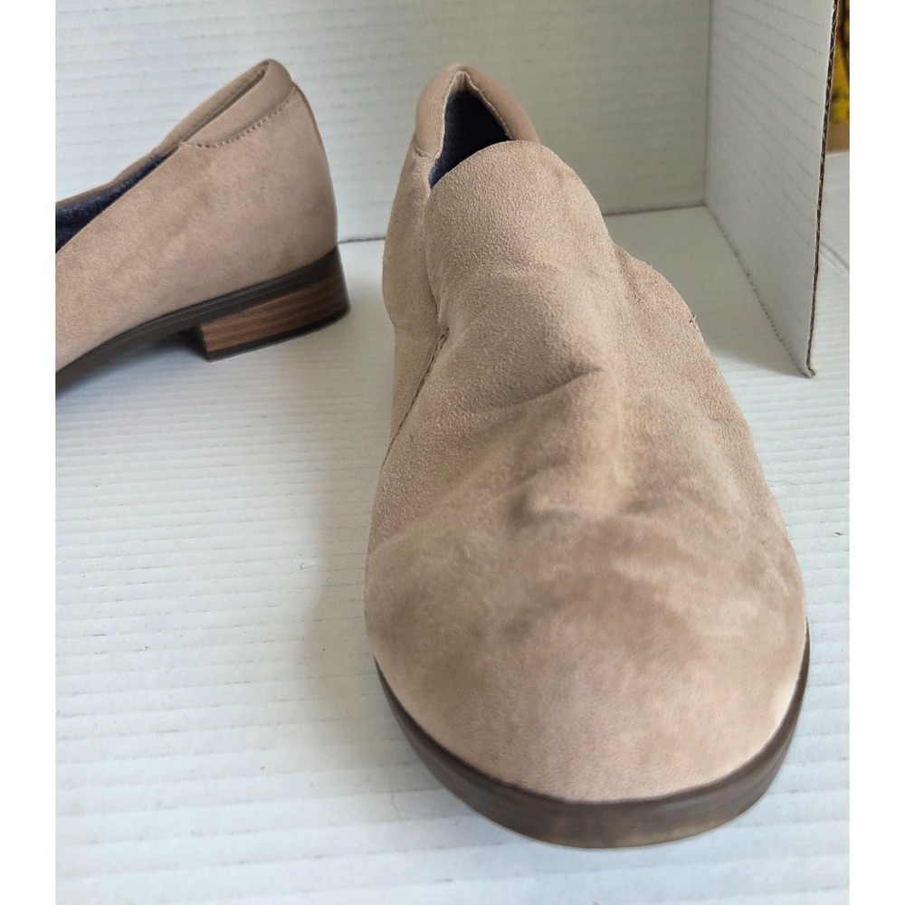 Dr. Scholl's Women Beige Suede Slip on Loafers Low Stacked Block Heel Comfort 9M - Picture 4 of 14